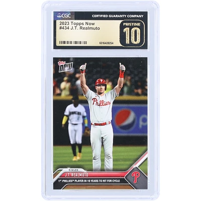J.T. Realmuto Philadelphia Phillies 2023 Topps Now 1st Phillies Player In 19 Years To Hit For Cycle #434 CGC Authenticated Pristine 10 Card