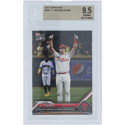 J.T. Realmuto Philadelphia Phillies 2023 Topps Now Hit for Cycle #434 BGS Authenticated 9.5 Card 