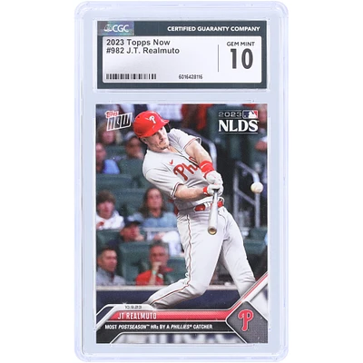 J.T. Realmuto Philadelphia Phillies 2023 Topps Now Most Postseason HRs By A Phillies Catcher #982 CGC Authenticated 10 Card