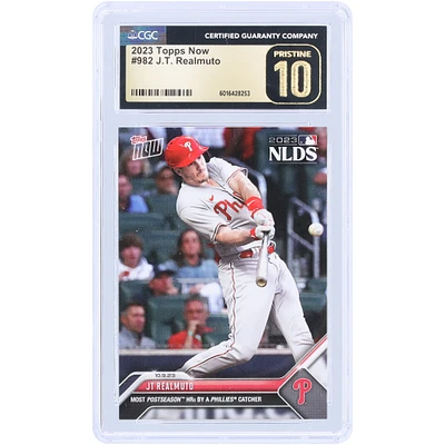 J.T. Realmuto Philadelphia Phillies 2023 Topps Now Most Postseason HRs By A Phillies Catcher #982 CGC Authenticated Pristine 10 Card