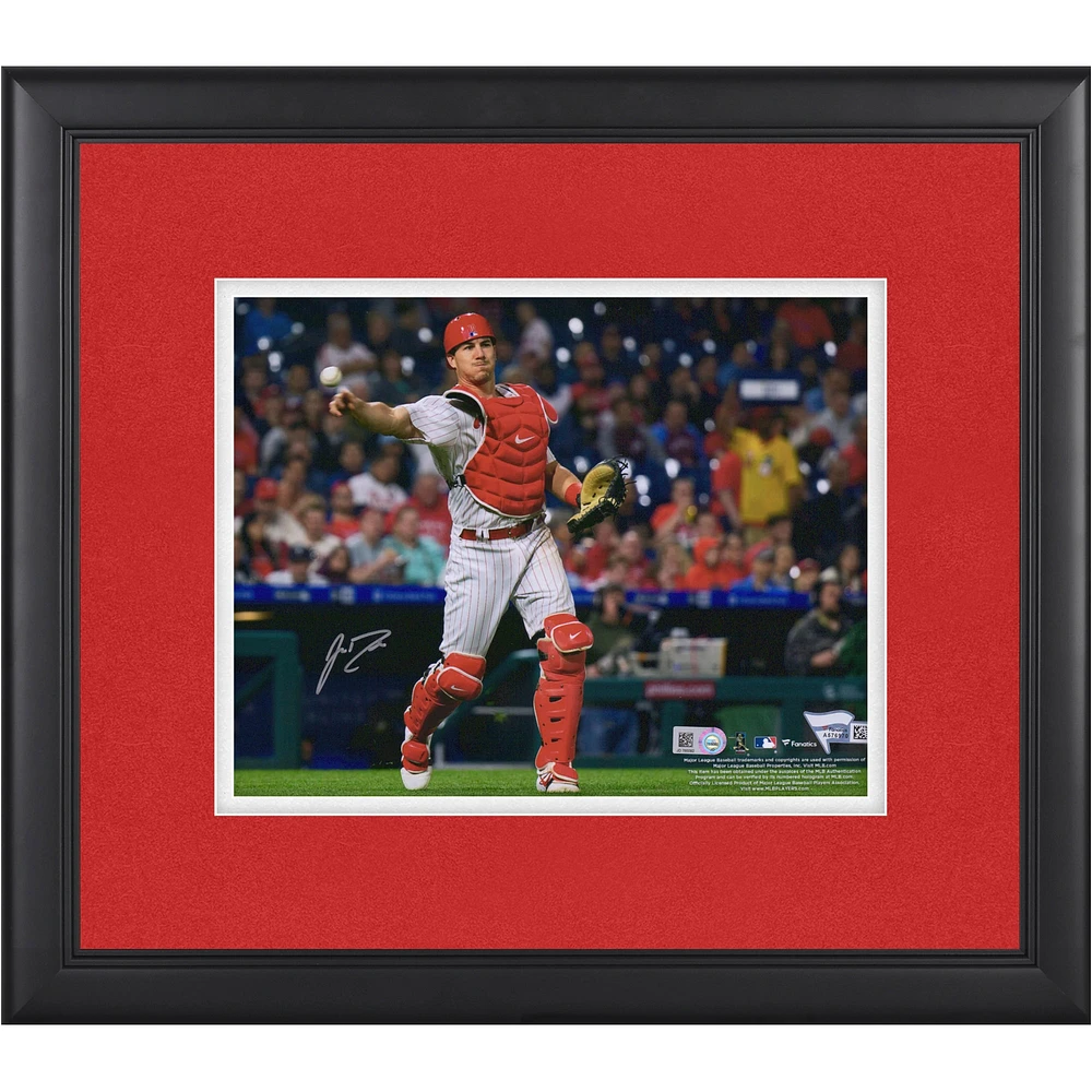 J.T. Realmuto Philadelphia Phillies Autographed Framed 8" x 10" Catching Photograph