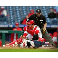 JT Realmuto Philadelphia Phillies Unsigned 2021 Opening Week Fielding Photograph