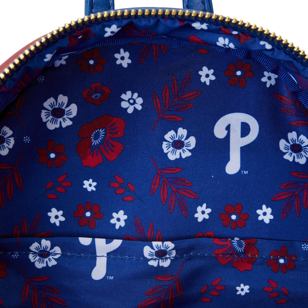 Loungefly Philadelphia Phillies Mini sac à dos floral