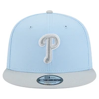 Man's New Era Light Blue/Gray Philadelphia Phillies 2-Tone Color Pack 9FIFTY Snapback Hat