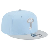 Man's New Era Light Blue/Gray Philadelphia Phillies 2-Tone Color Pack 9FIFTY Snapback Hat