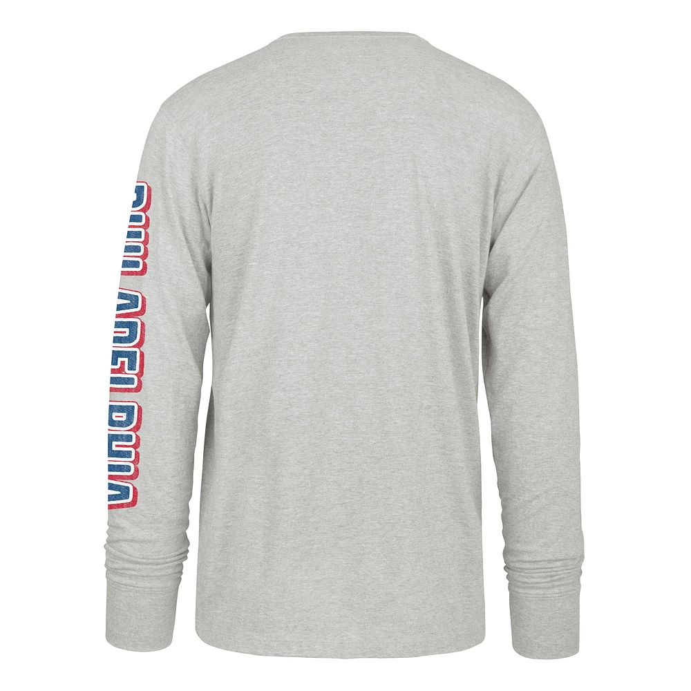 T-shirt à manches longues Franklin gris vieilli pour homme '47 Philadelphia Phillies Big & Tall