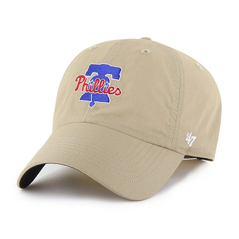 Casquette ajustable Performance Clean Up kaki '47 pour homme des Philadelphia Phillies