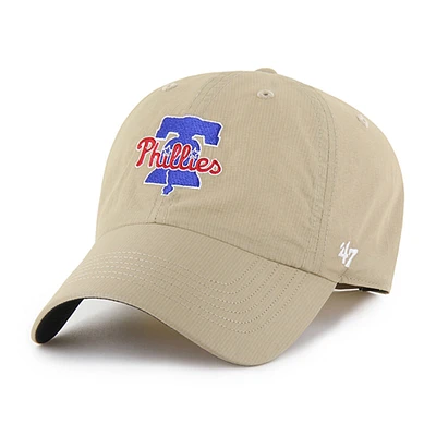 Casquette ajustable Performance Clean Up kaki '47 pour homme des Philadelphia Phillies