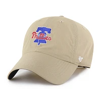 Casquette ajustable Performance Clean Up kaki '47 pour homme des Philadelphia Phillies