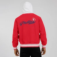 Veste à capuche boutons-pression complète pour homme Darius Rucker Collection by Fanatics, rouge, des Philadelphia Phillies