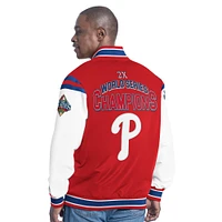 Men's G-III Sports by Carl Banks  Red Philadelphia Phillies Recruit Commemorative Full-Snap Varsity Jacket