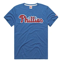 Men's Homage  Royal Philadelphia Phillies Hyper Local Tri-Blend T-Shirt
