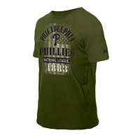 Men's New Era  Green Philadelphia Phillies Armed Forces T-Shirt