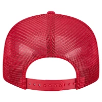 Men's New Era  Red Philadelphia Phillies Split Panel 9FIFTY Trucker Snapback