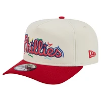 Men's New Era  White Philadelphia Phillies Team Scribble Golfer Adjustable Hat