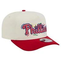 Men's New Era  White Philadelphia Phillies Team Scribble Golfer Adjustable Hat