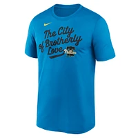 Men's Nike  Blue Philadelphia Phillies 2025 City Connect Team Phrase Script Legend Performance T-Shirt