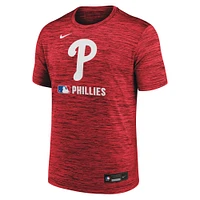 T-shirt Nike rouge Philadelphia Phillies Authentic Collection Velocity Performance pour homme