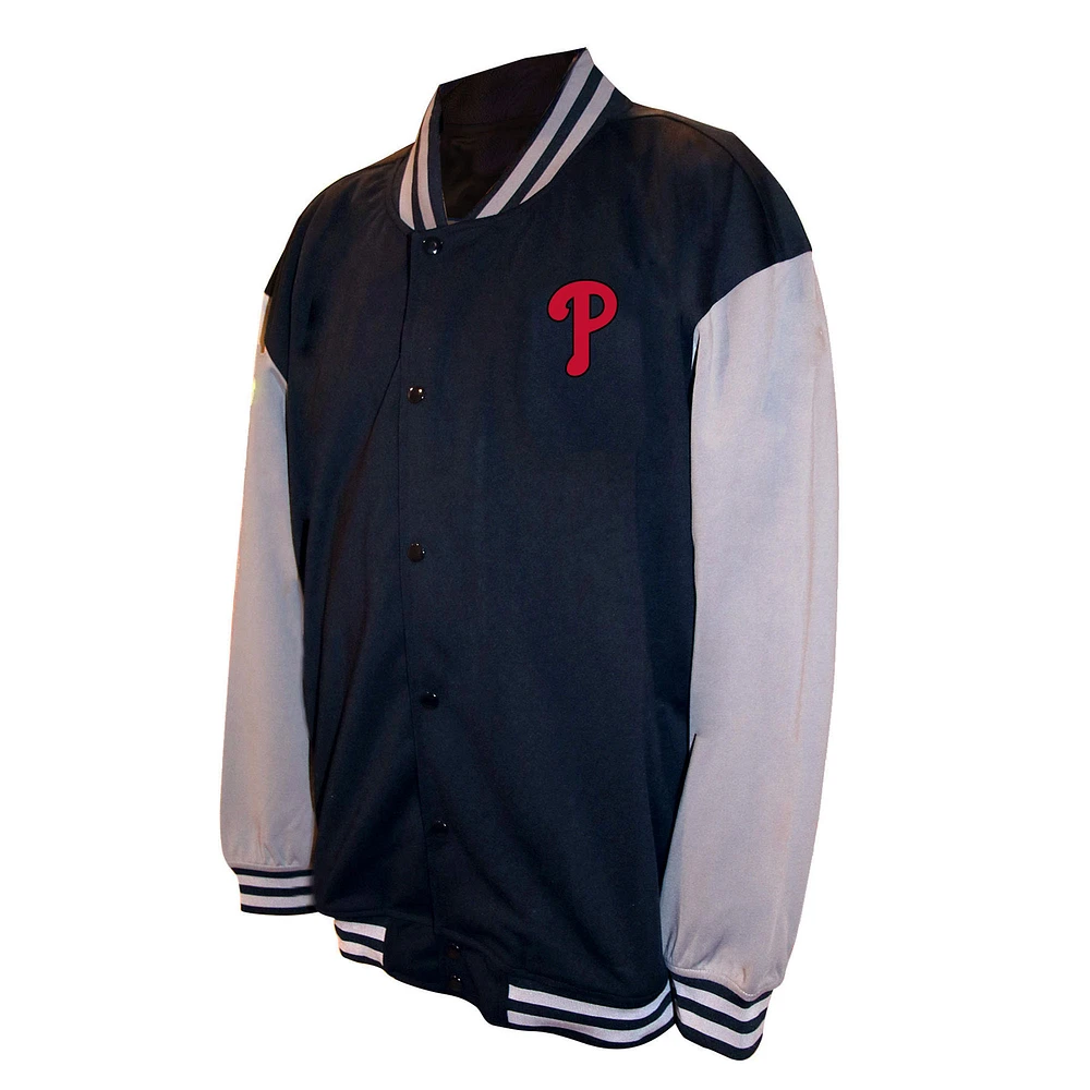 Men's Profile  Black Philadelphia Phillies Full-Snap Varsity Jacket