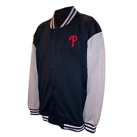 Men's Profile  Black Philadelphia Phillies Full-Snap Varsity Jacket