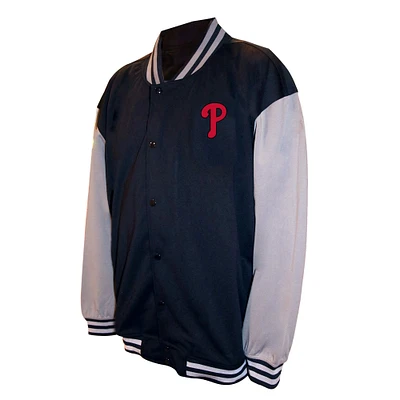 Men's Profile  Black Philadelphia Phillies Full-Snap Varsity Jacket