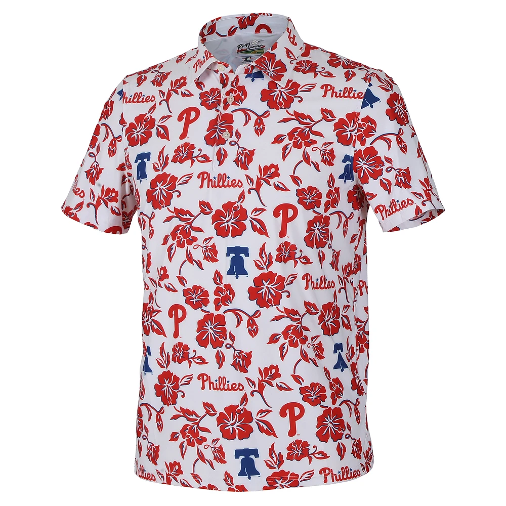 Men's Reyn Spooner  White Philadelphia Phillies Pua Performance Polo