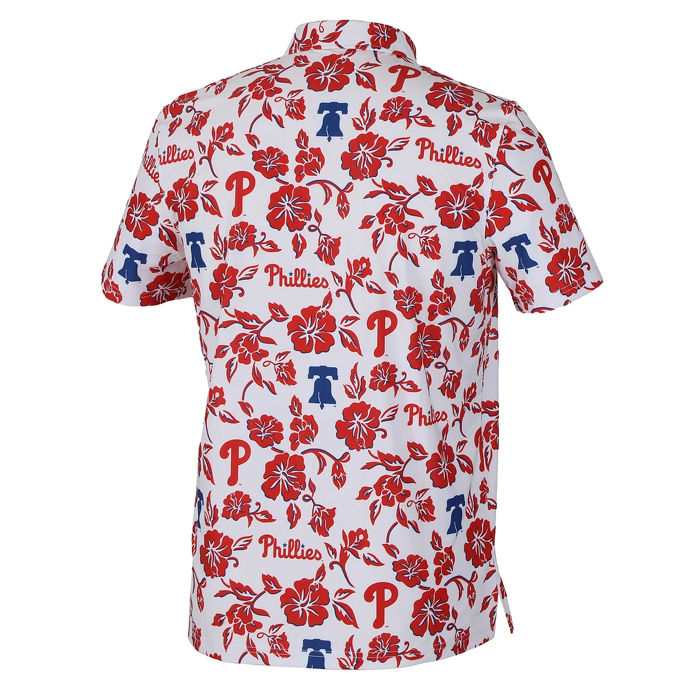 Men's Reyn Spooner  White Philadelphia Phillies Pua Performance Polo