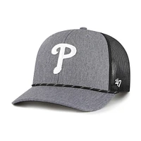 Casquette ajustable en corde de carbone des Philadelphia Phillies '47 pour homme, couleur anthracite