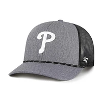 Casquette ajustable en corde de carbone des Philadelphia Phillies '47 pour homme, couleur anthracite