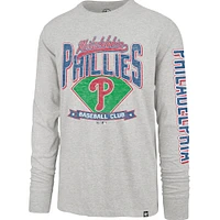 Men's '47 Gray Philadelphia Phillies Fair Ball Franklin Long Sleeve T-Shirt