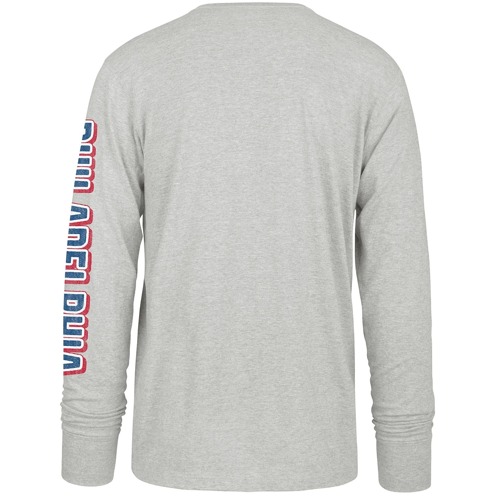 Men's '47 Gray Philadelphia Phillies Fair Ball Franklin Long Sleeve T-Shirt