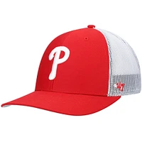 Men's '47 Red/White Philadelphia Phillies Primary Logo Trucker Snapback Hat