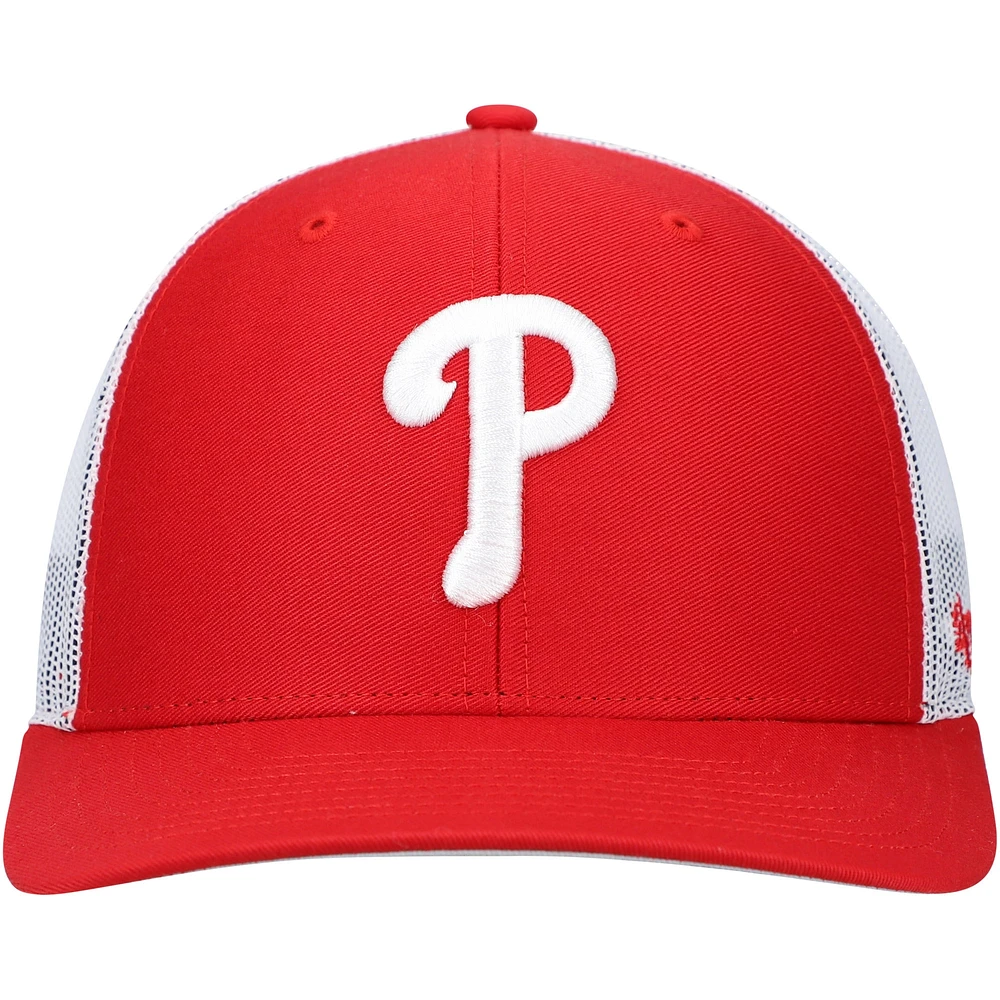 Casquette snapback avec logo principal des Phillies de Philadelphie '47 rouge/blanc pour homme