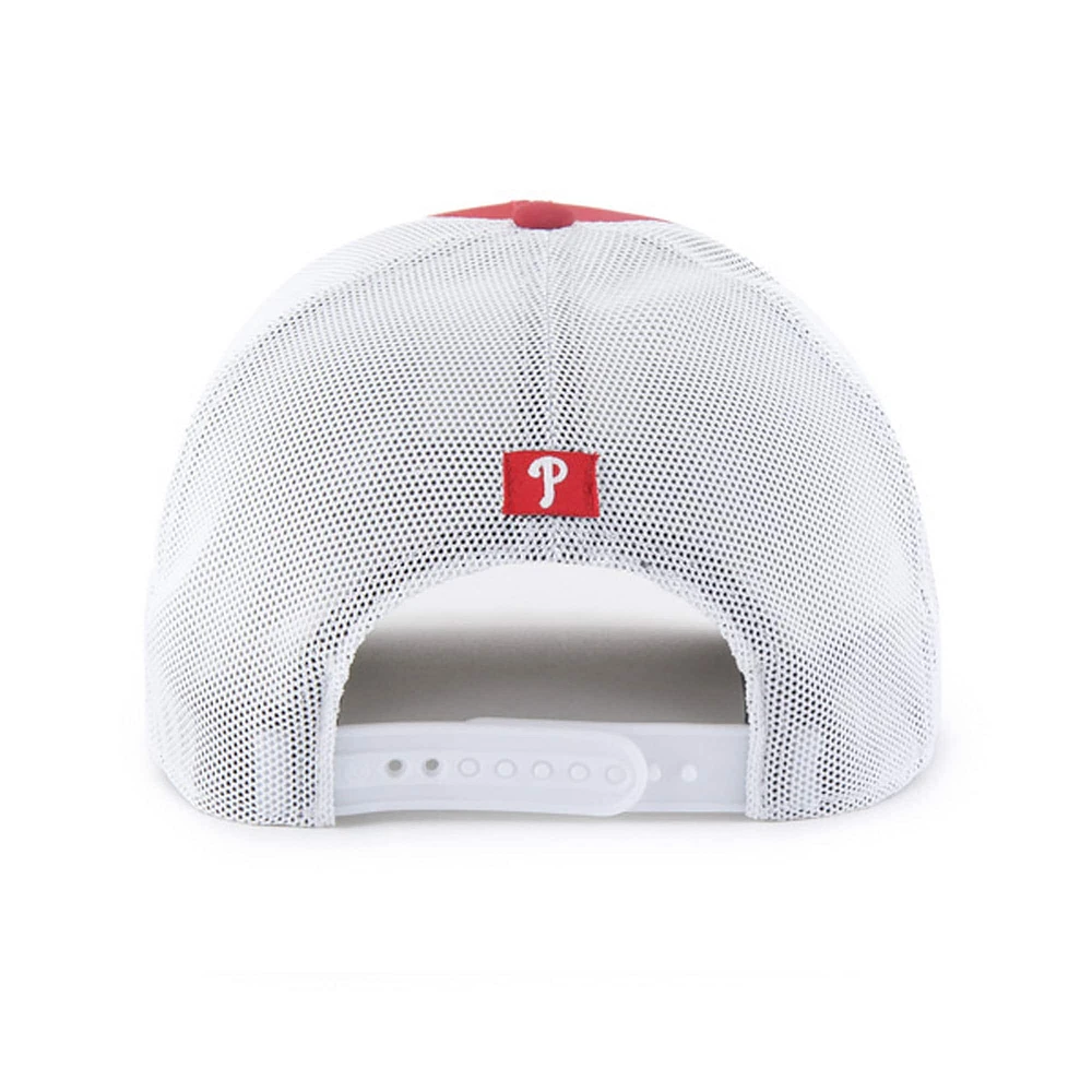 Men's '47 Red/White Philadelphia Phillies Scratch Adjustable Trucker Hat