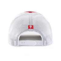 Men's '47 Red/White Philadelphia Phillies Scratch Adjustable Trucker Hat