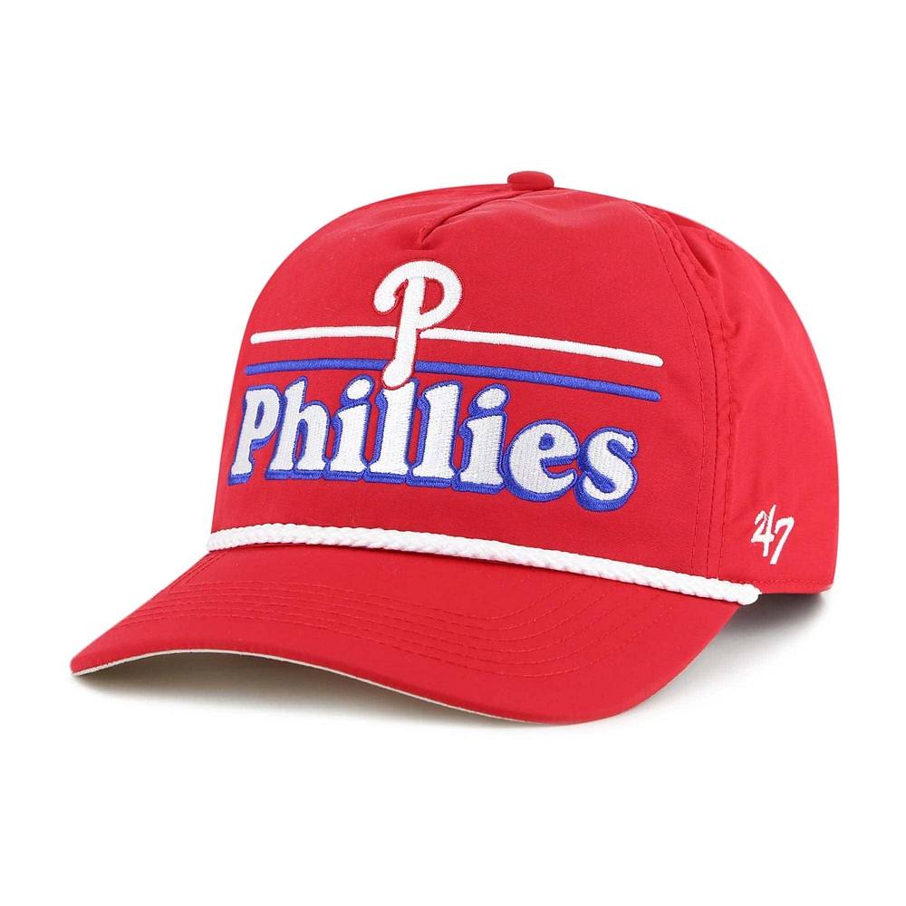 Men's '47 Red Philadelphia Phillies Campscape Hitch Adjustable Hat