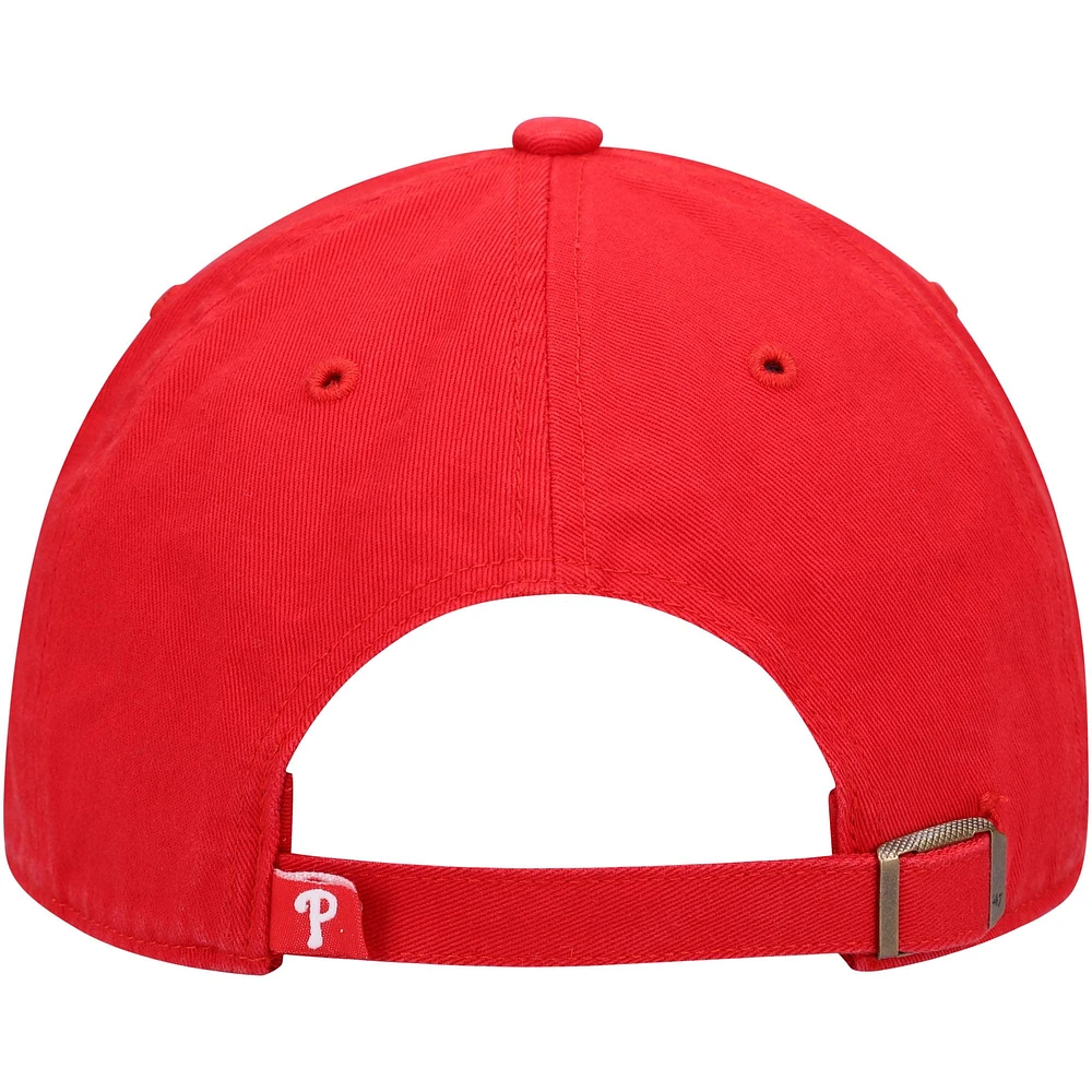 Men's '47 Red Philadelphia Phillies Clean Up Adjustable Hat