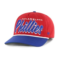 Casquette ajustable Dropshadow Rope Hitch rouge '47 pour homme des Philadelphia Phillies