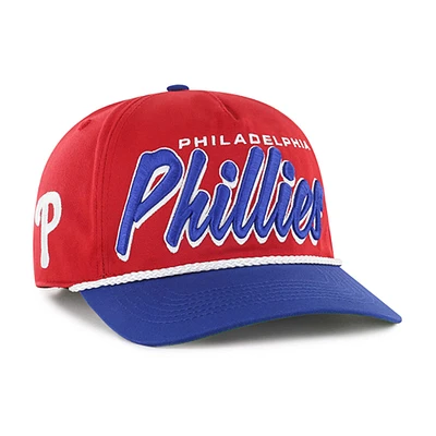 Casquette ajustable Dropshadow Rope Hitch rouge '47 pour homme des Philadelphia Phillies