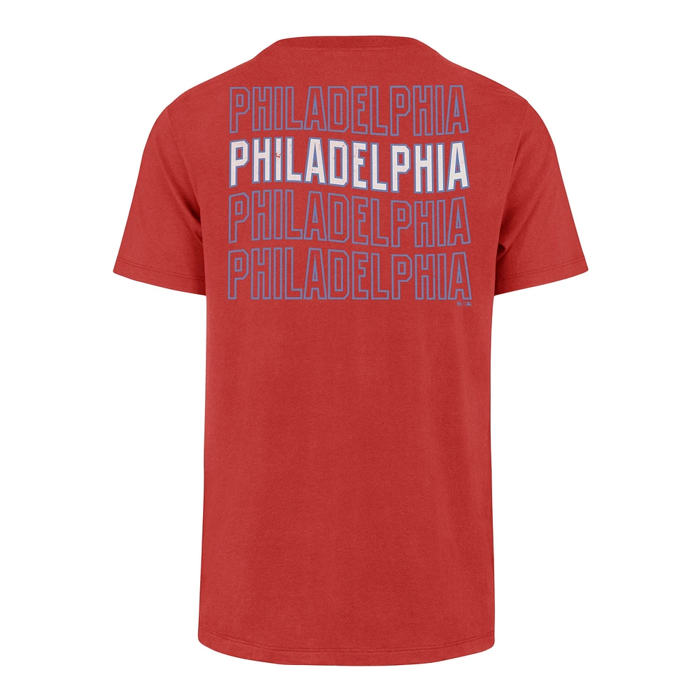 Men's '47 Red Philadelphia Phillies Hang Back Franklin T-Shirt