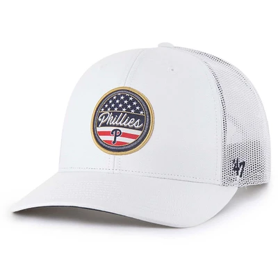 Men's '47 White Philadelphia Phillies Homage Adjustable Trucker Hat