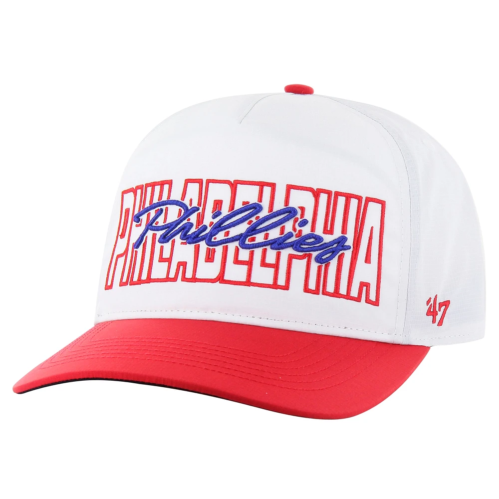 Casquette ajustable blanche '47 pour homme des Philadelphia Phillies Lineman Hitch