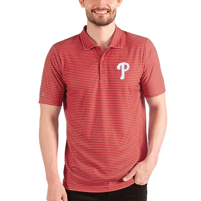 Polo Esteem rouge/blanc pour homme des Philadelphia Phillies d'Antigua