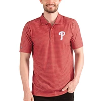 Polo Esteem rouge/blanc pour homme des Philadelphia Phillies d'Antigua