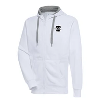 Men's Antigua White Philadelphia Phillies Metallic Victory Full-Zip Hoodie