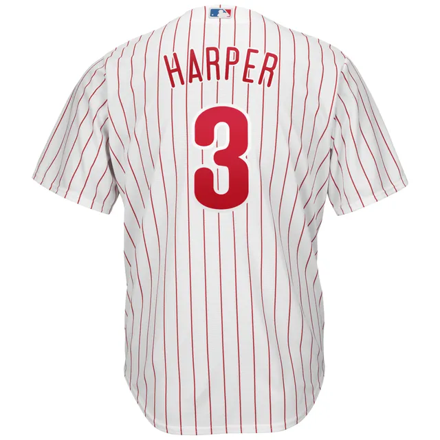 Men's Bryce Harper White Philadelphia Phillies Big & Tall Replica Player  Jersey