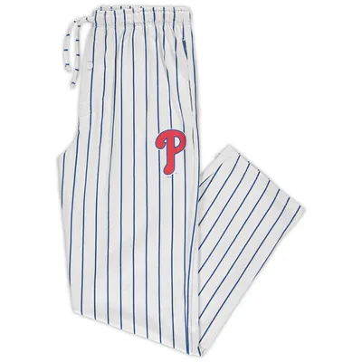 Philadelphia Phillies Concepts Sport Big & Tall Pinstripe Sleep Pants - White/Royal