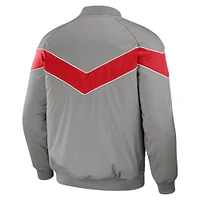 Collection Darius Rucker pour hommes par Fanatics - Veste de baseball raglan à bouton-pression grise des Phillies Philadelphie