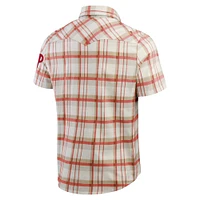 Men's Darius Rucker Collection by Fanatics Red Philadelphia Phillies Plaid Full-Snap Shirt