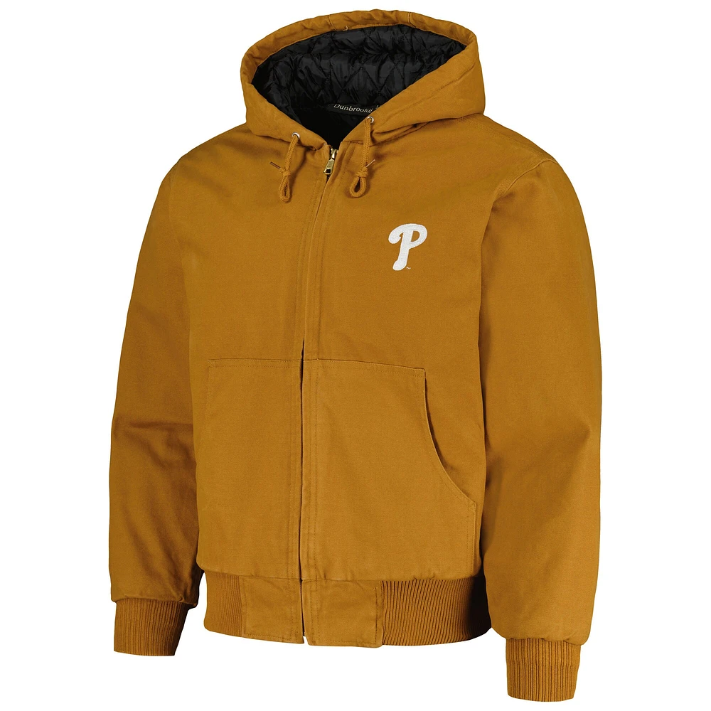 Veste à capuche entièrement zippée Dunbrooke Brown Philadelphia Phillies Dakota Work pour hommes